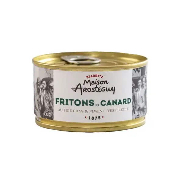 Fritons de canard au foie gras (10%) et piment d'Espelette - 130g