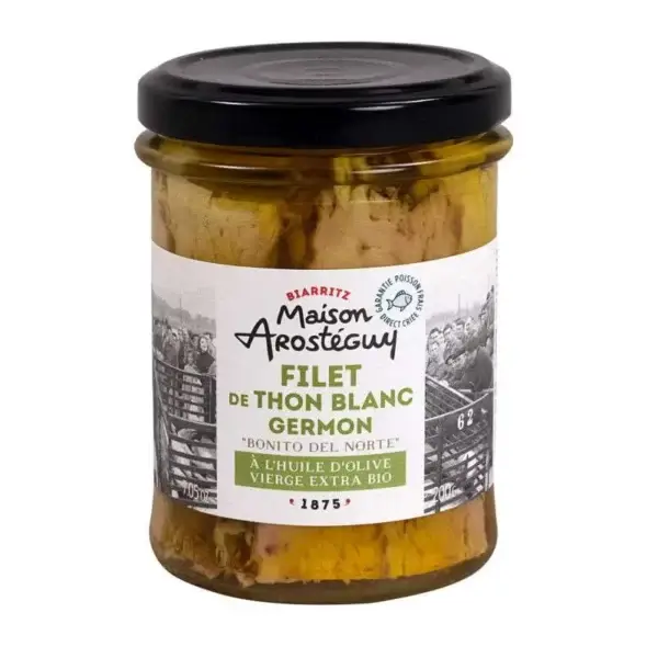 Filet de thon blanc germon à l'huile d'olive bio - 200g