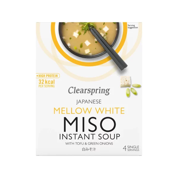 Soupe instantanée - Miso blanc doux au tofu et oignons verts - 40g (4x10g)