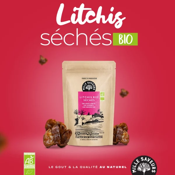Litchis bio séchés - 100 g