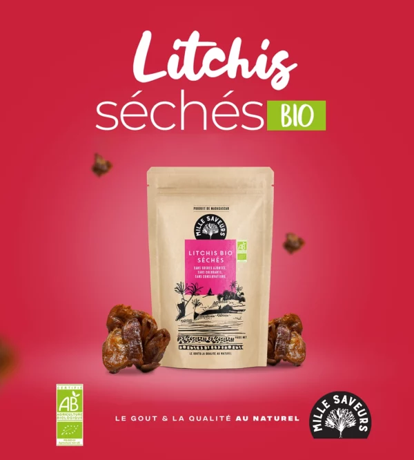 Litchis bio séchés - 100 g