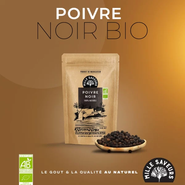 Poivre noir entier bio - 50 g