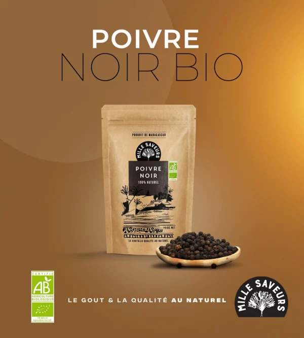 Poivre noir entier bio - 50 g