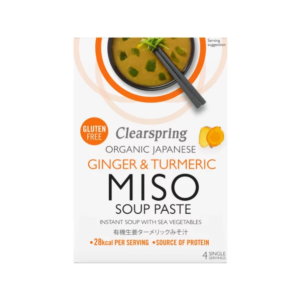 Pâte pour soupe - Miso gingembre et curcuma aux algues - 60g (4x15g)