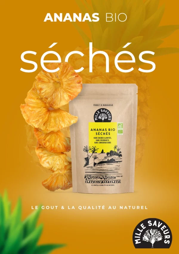 Ananas bio séchés - 100 g