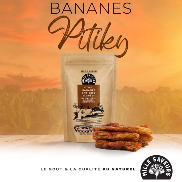 Pitiky - bananes entières séchées - 100 g