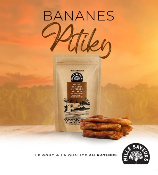 Pitiky - bananes entières séchées - 100 g