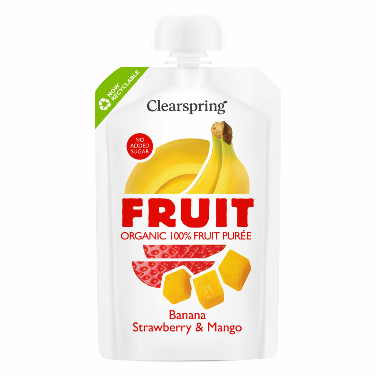Gourde de compote Banane, Fraise & Mangue - 100g