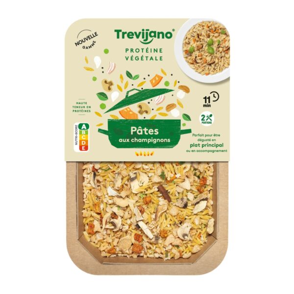 Pâtes aux champignons et protéines végétales - 200g