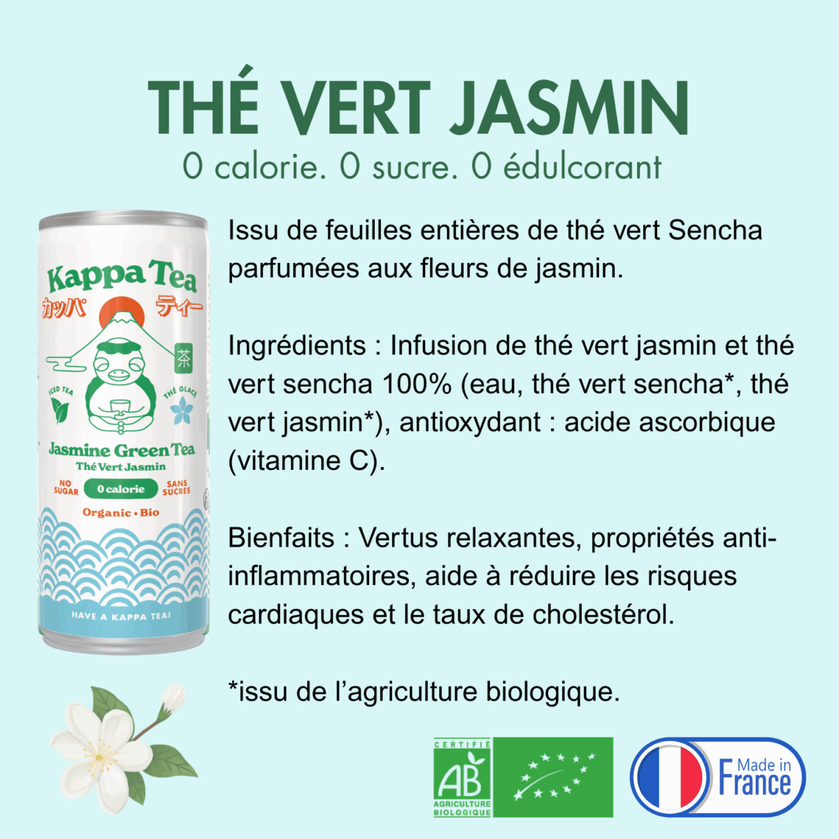 Thé Glacé Kappa Tea - Thé Vert Jasmin 250ml – Image 6