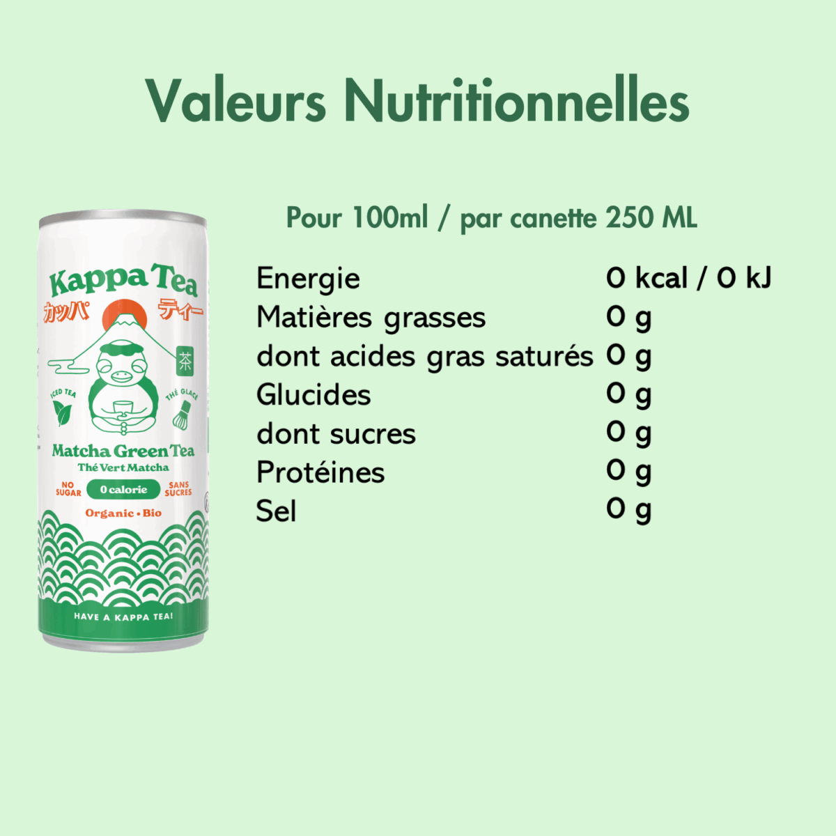 Thé Glacé Kappa Tea - Thé Vert Matcha 250ml – Image 7